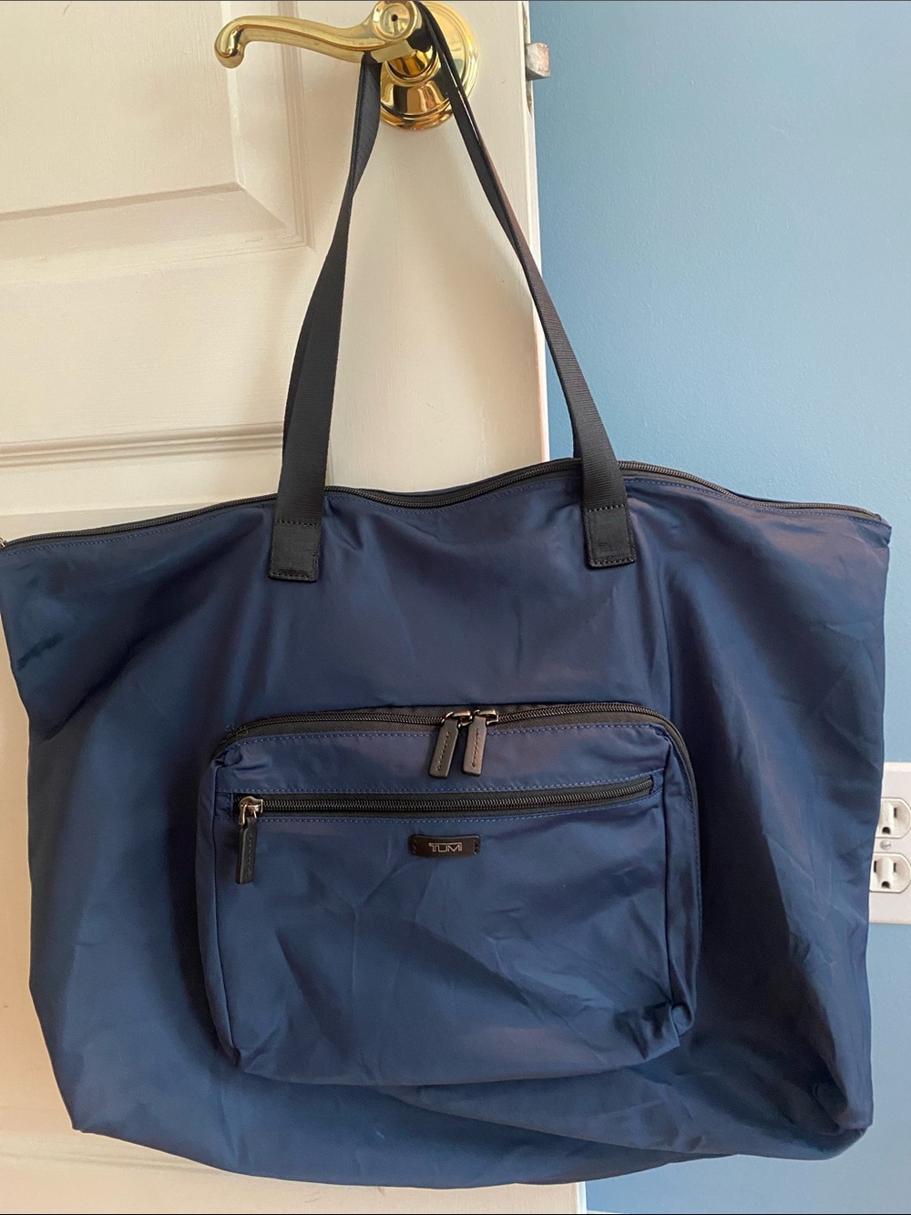 Navy Lightweight Tumi Tote Bag